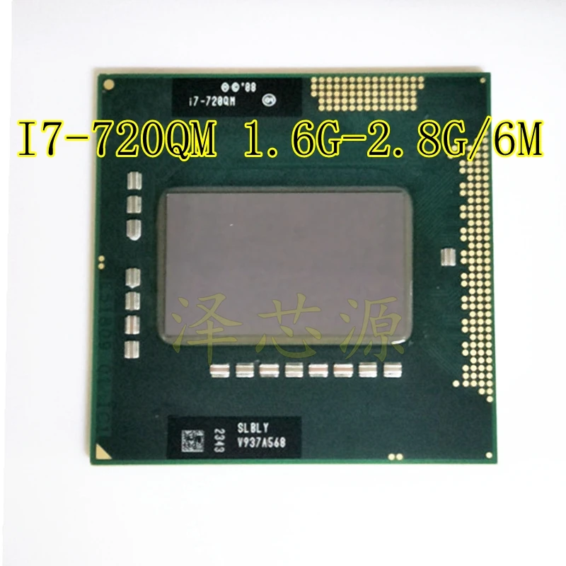 Оригинальный ноутбук с процессором 6 Мб кэш-памяти 1 ГГц до 2 8 i7 720QM SLBLY PGA988 45 Вт