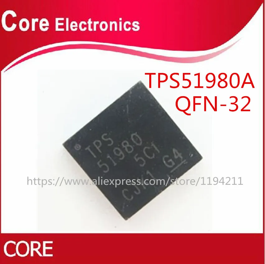 10 шт. TPS51980A 51980A QFN 32 Чипсет Новый|Интегральные схемы| |