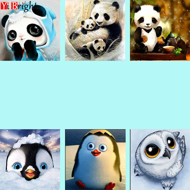 5D Алмазная вышивка крестиком на рисунке в стиле Little panda комплект картина подарки