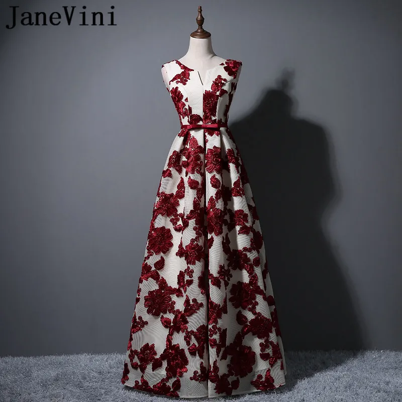 JaneVini элегантное кружевное длинное платье подружки невесты сестры женское