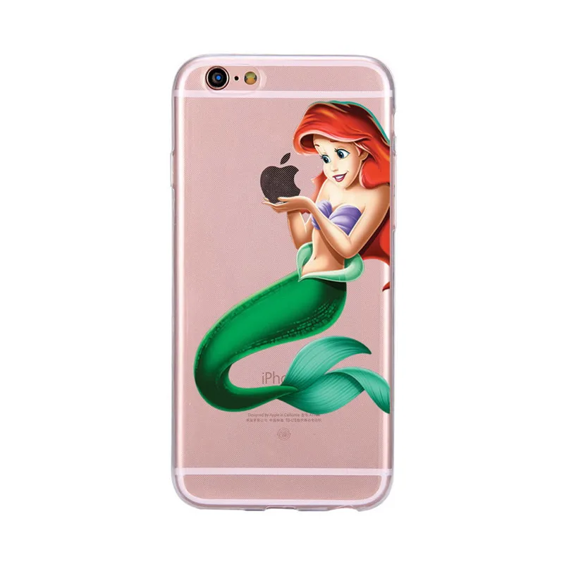 Для iPhone 6 6s чехол для телефона милый белый снег Аврора Жасмин Золушка Belle Ариэль