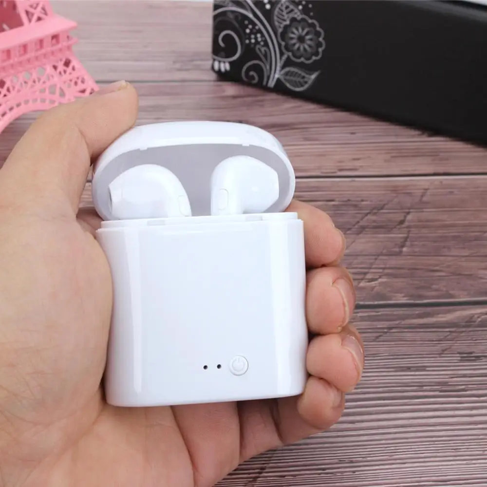 I7s TWS мини Bluetooth беспроводные наушники-вкладыши с зарядным боксом спортивные