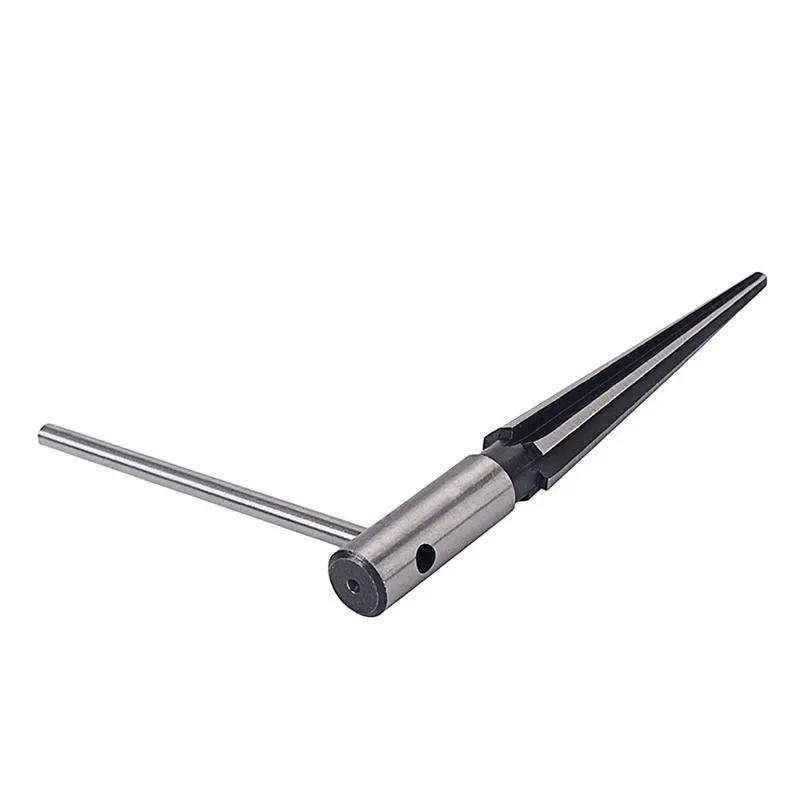 5-16mm Bridge Pin Hole Hand Held Reamer T Handle Tapered 6 Flute Chamfer Reaming Woodworker Cutting Tool Core Drill Bit