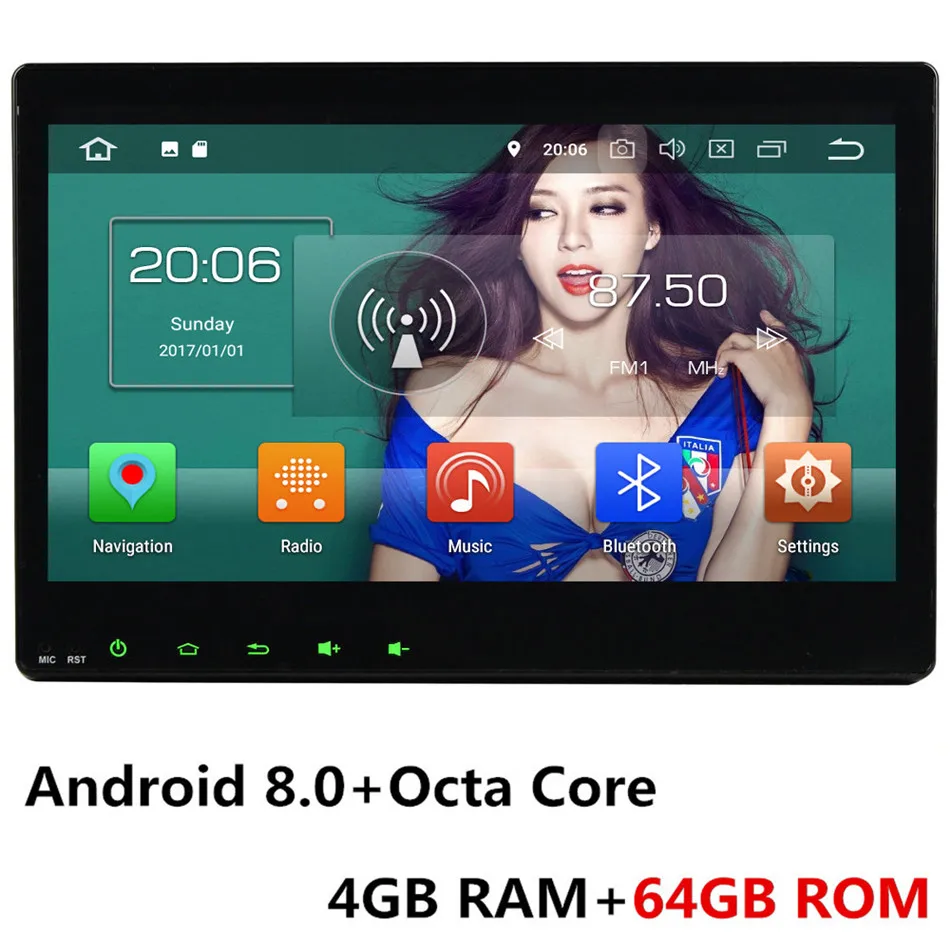 Android 8.0 x 64GB 10," ips Восьмиядерный 4G wifi Android 8,1 4 Гб ОЗУ 64 Гб ПЗУ BT автомобильный DVD мультимедийный плеер Радио стерео для Honda HRV Vezel 2013 - Цвет: Android 8.0 x 64GB