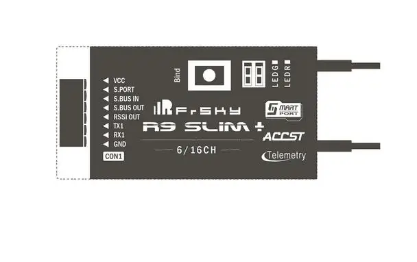FrSky R9 тонкий + плюс 6/16CH 900Mhz 915Mhz дальний радиус телеметрии мини приемник FCC не ЕС