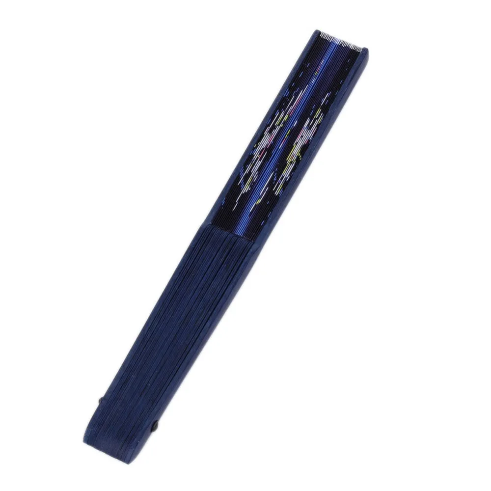 Китайский Японский Складной Шелковый Бабочка Цветка Руки Бамбук Азии Карманный