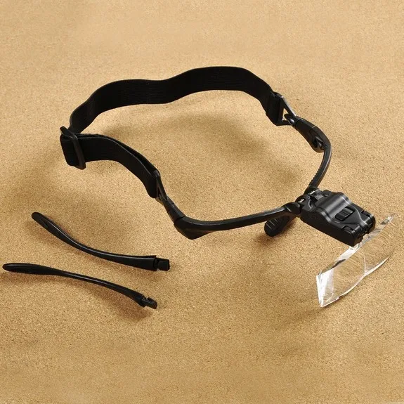 Лупа со светодиодной подсветкой для ремонта ювелирных изделий и часов ободок с