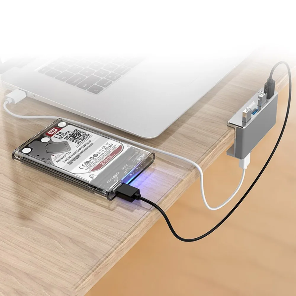 Orico зажим дизайн 4 порта USB 3,0 концентратор Алюминиевый сплав Клип-тип портативный размер зарядное устройство для путешествий зарядное устройство концентратор станция для ноутбука