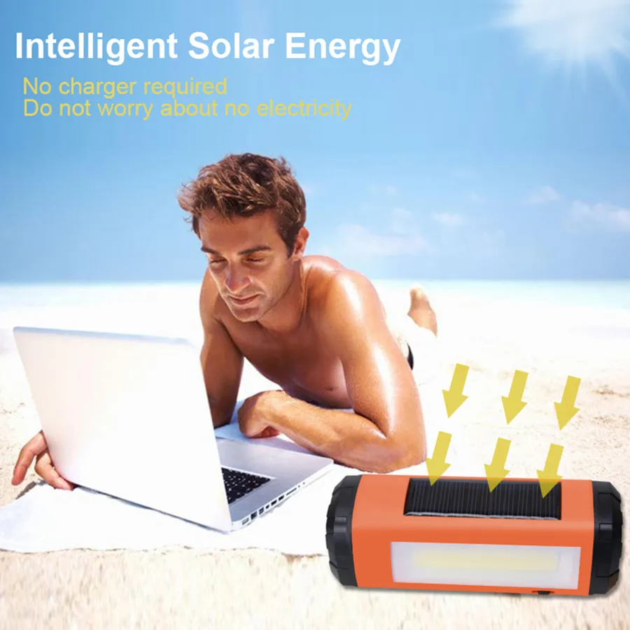 AIDISITE bluetooth динамик на солнечной батарее беспроводной светодиодный фонарик