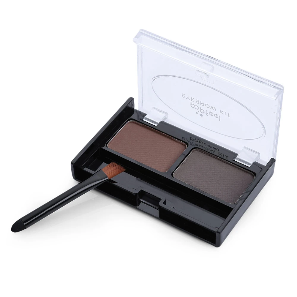 Free Shipping Two-color Eyebrow Makeup Cream Powder Shadow Brush Kit Eyebrows | Красота и здоровье