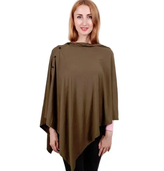 Dark Green Накидка для кормления, пончо для Грудное вскармливание платок Ups для беременных и матерей после родов, пончо, регулируемые пуговицы, дышащее пончо - Цвет: Dark Green