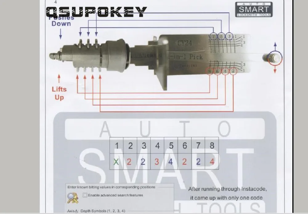 Новое поступление подлинный LiShi 2 в 1 руководство пользователя QSUPOKEY для справки