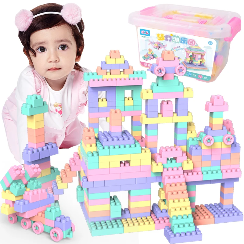 100 шт./компл. игрушки строительные блоки мелкие частицы ABS пластиковые креативные