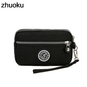 Мини-кошелек для женщин, маленький бумажник на молнии с кармашком для мелочи и надписью