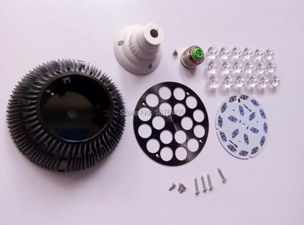 2 шт./лот DIY Светодиодная лампа PAR38 kitsl 12 Вт 18 par light shell комплекты светодиодных