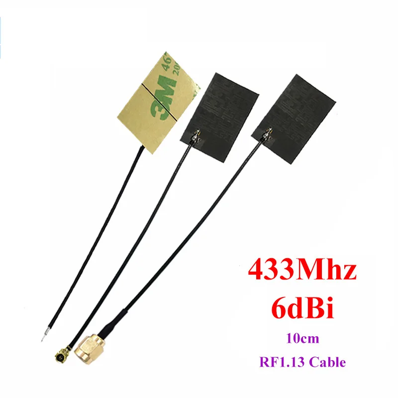 433 МГц 6dbi LoRa FPC Антенна встраиваемые антенны для IOT lorawan IPEX 10 см кабель с высоким