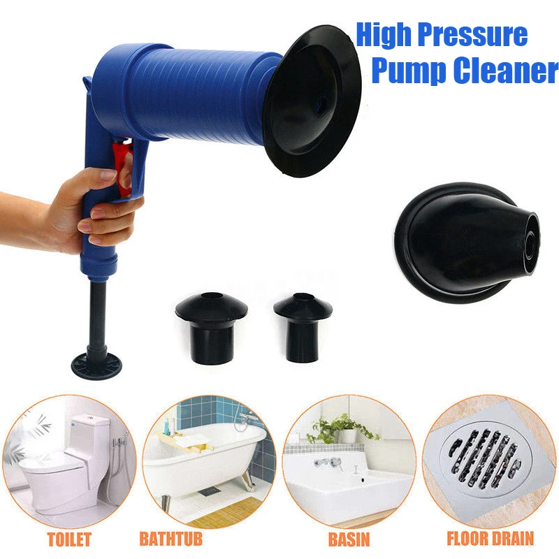 

Drop Shipping Home High Pressure Air Drain Blaster Pump Plunger Sink Pipe Clog Remover Toilets Bathroom Kitchen Cleaner Kit