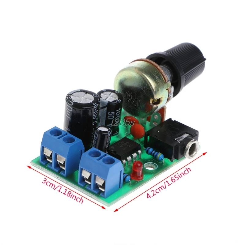 LM386 Mini Audio Power Amplifier Board DC 3V~12V 5V Module Adjustable Volume T25 Drop ship | Освещение