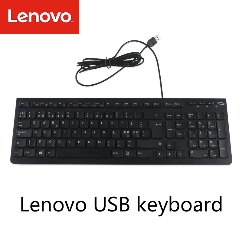 Оригинальная настольная USB Клавиатура Lenovo офисное периферийное оборудование