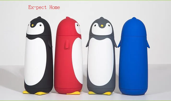 20PCS Penguin Stainless Steel Thermos Vacuum Flasks Cartoon Thermo cup Portable Thermal Children Drinking Bottle | Дом и сад