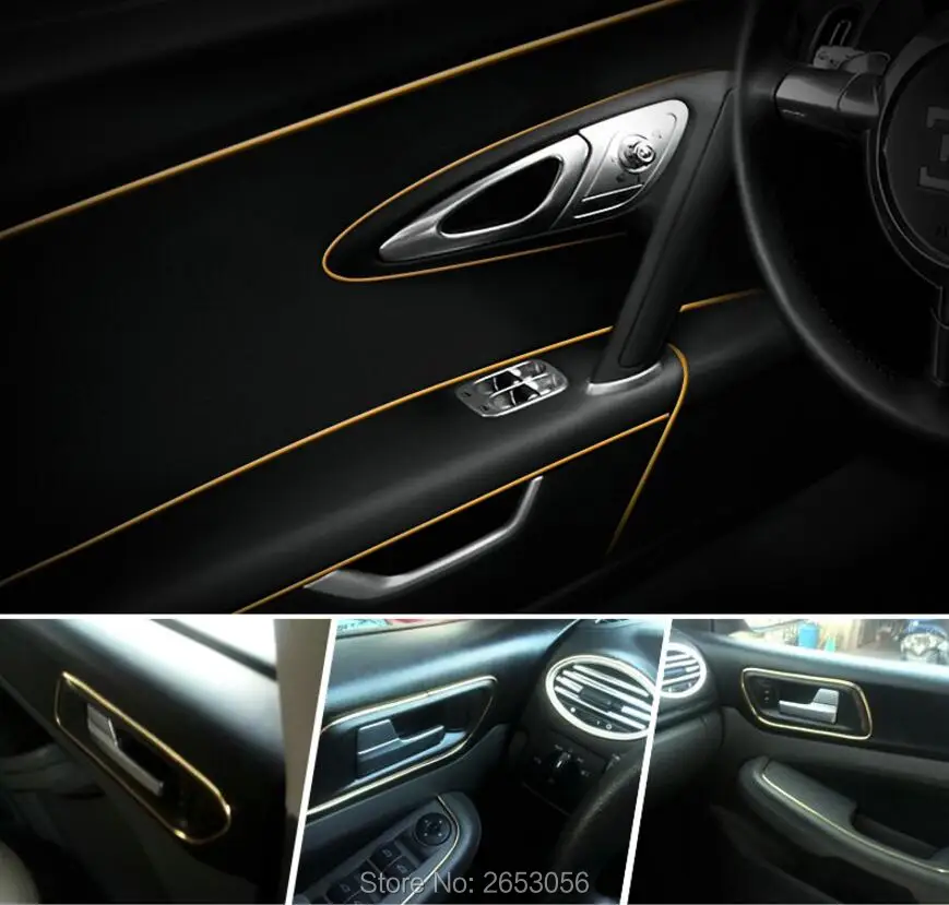 Car Styling Interior Refit Decoration Strip Sticker For Peugeot 107 108 206 207 301 406 407 SW 607 308 307 508 RCZ Accessories | Автомобили