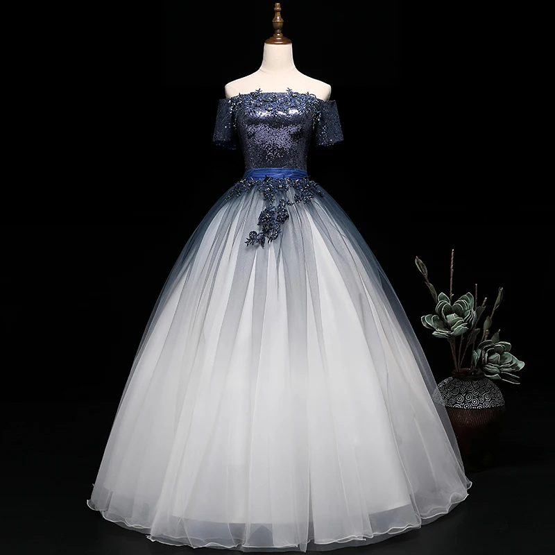 Ruthshen 2020 новые платья для Quinceanera с открытыми плечами короткими рукавами Пышное