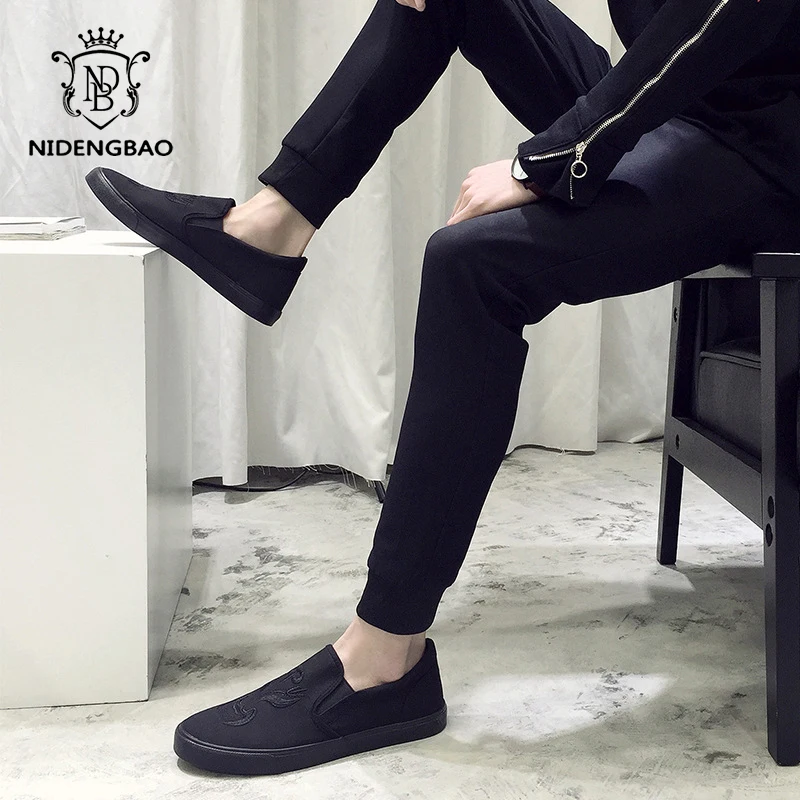 NIDENGBAO 2020 Summer Brand Men's Casual Shoes Breathable Canvas High Quality Male Fashion Embroidery Walk for Men | Обувь