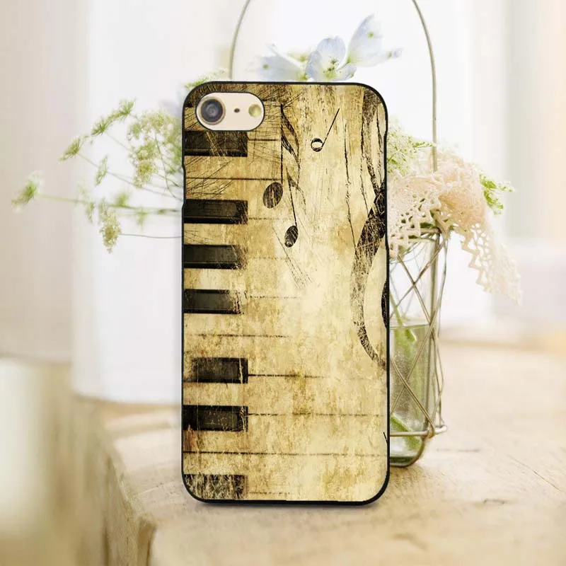 Клавиши пианино Музыка Логотип Для iphone 7 Случае новая Картина Жесткий УФ Телефона