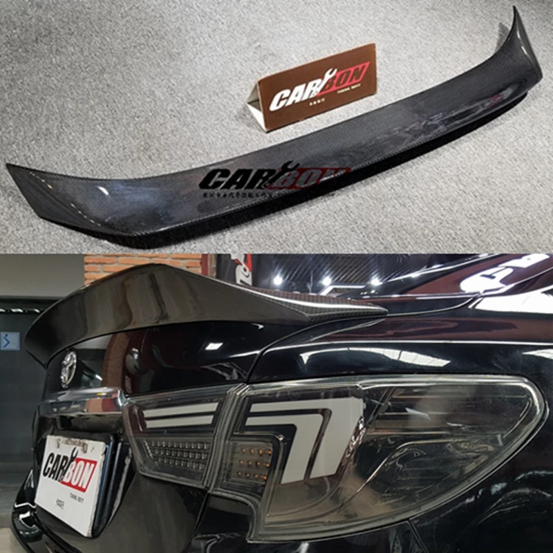 Спойлер для Toyota Mark X REIZ 2010 11 12 13 14 15 16 17 лет глянцевый углеродное волокно заднее