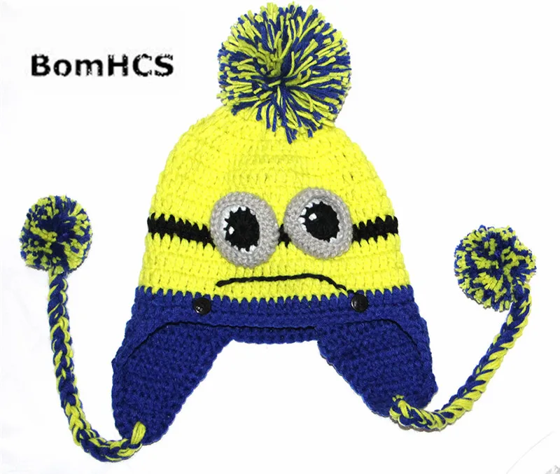 BomHCS Cute Cartoon Animal Women's Winter Hat with Ear Muffs Thick Warm Beanie Girl Hats Soft Balls |