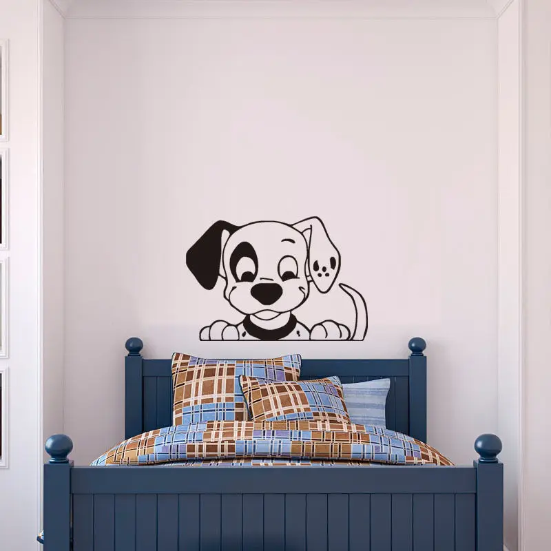 Love Puppy Wall Decals For Nursery Soptty Dog Sticker Kids Babau Bedroom Cute Animals Decor Removable Mural H283 | Дом и сад
