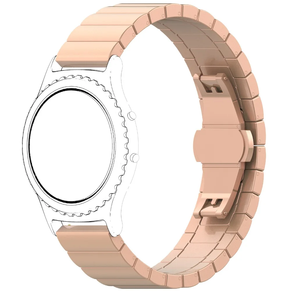 20 мм ремешок из нержавеющей стали для samsung gear S2 SM-R732/SM-R735 часов браслет часы