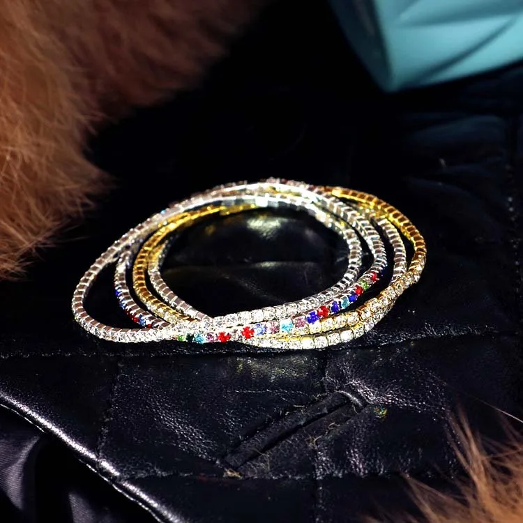 1 шт. тонкая серебряная цепочка с фианитами 925 пробы|bracelet fashion|fashion braceletthin bracelet |
