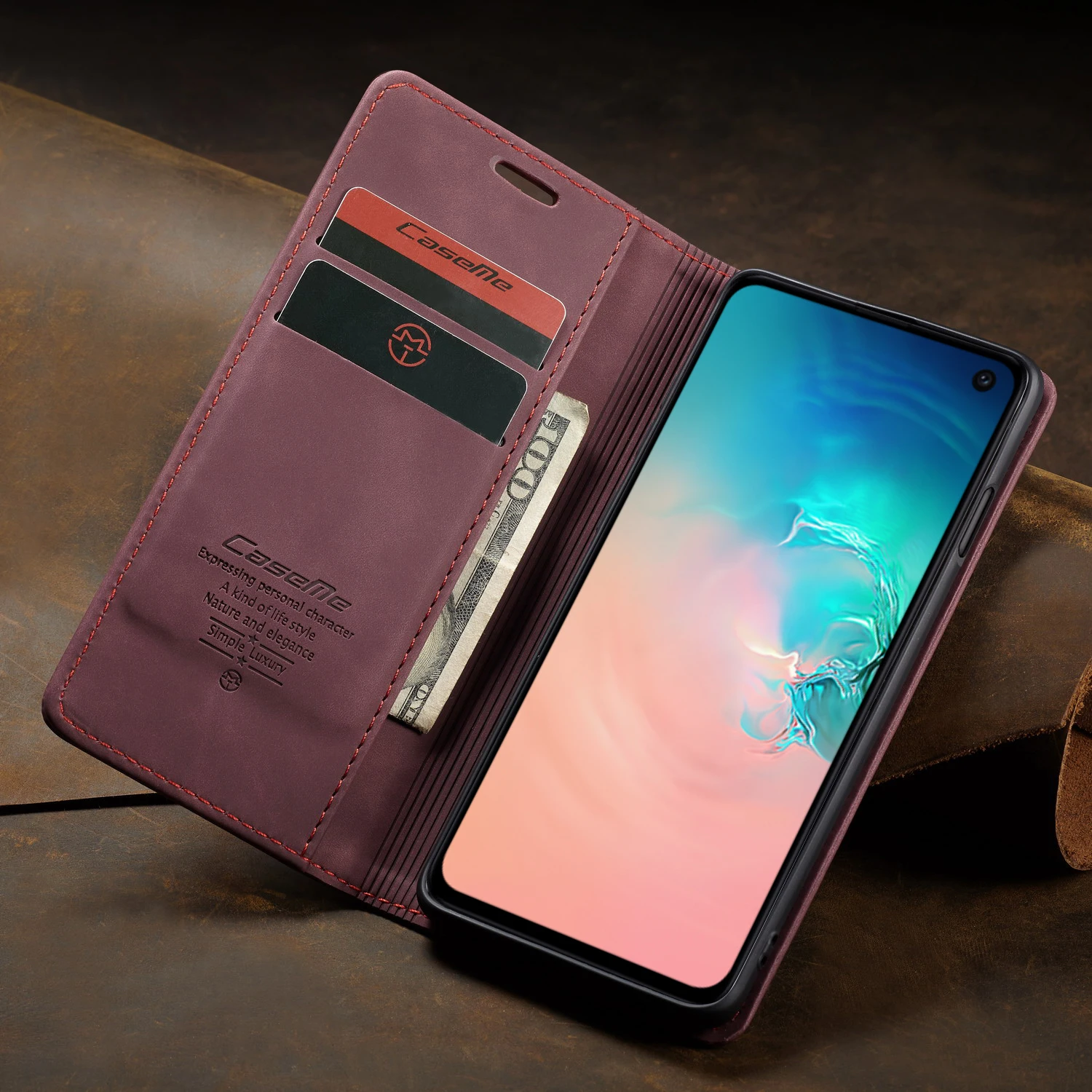 Роскошный Магнитный кожаный чехол для телефона, сумки для samsung S8 S9 S10 Note10 Plus 5G, винтажный флип-чехол для телефона Galaxy A30 A40 A50 A70
