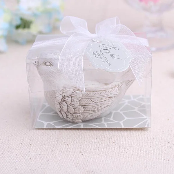 Свадебные сувениры Подсвечник Songbird для чая подсвечник Love Bird 100 шт./лот Бесплатная