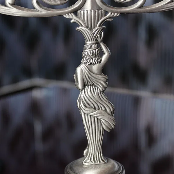 Русский классический оловянный подсвечник европейская Тройная старинная богиня