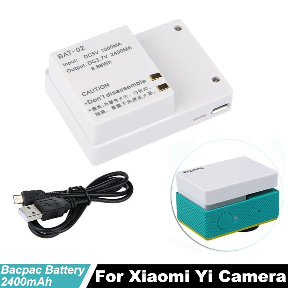 Экшн камера Xiaoyi yi 2400 мАч внешняя батарея bacpac цифровая для спортивной камеры Xiaomi Yi