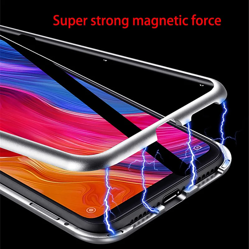 Магнитный адсорбционный металлический чехол для телефона Xiaomi Redmi Note 7 5 6 Pro 6A mi 8 lite