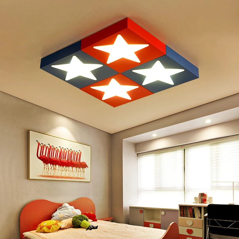 Children lamp LED ceiling lights Children's room cartoon creative personality bedroom boy eye star red blue ceiing ZA ET72 | Освещение