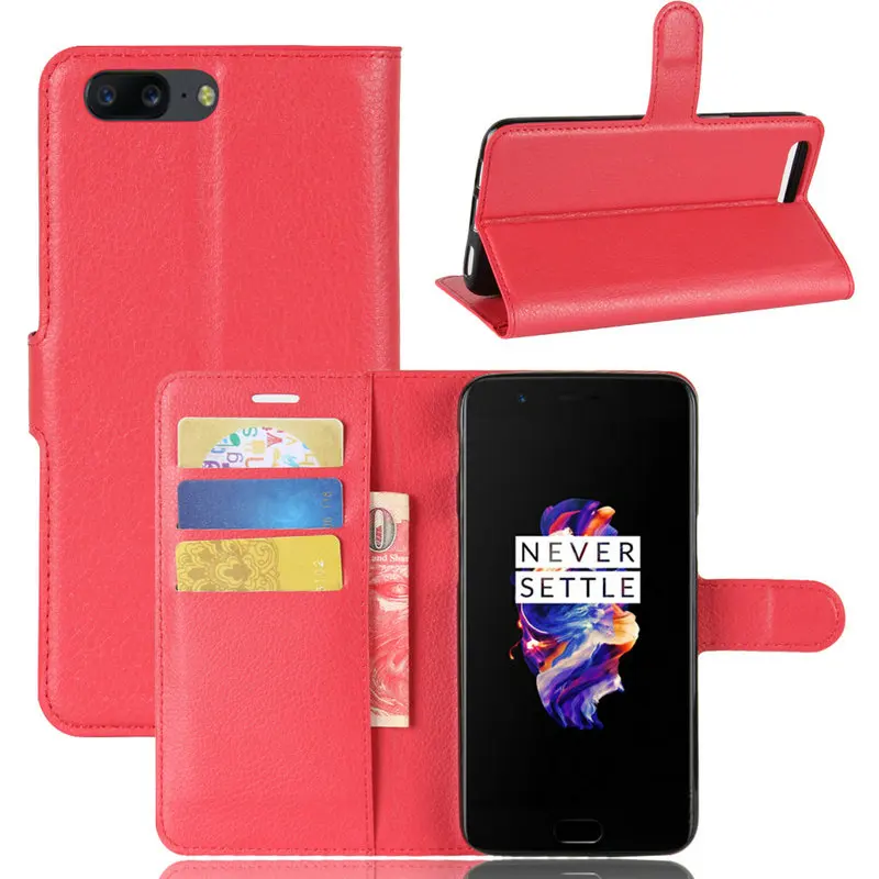 Для OnePlus 5T A5010 Роскошный кожаный чехол с откидной крышкой для 5 A5000 дюймов задняя