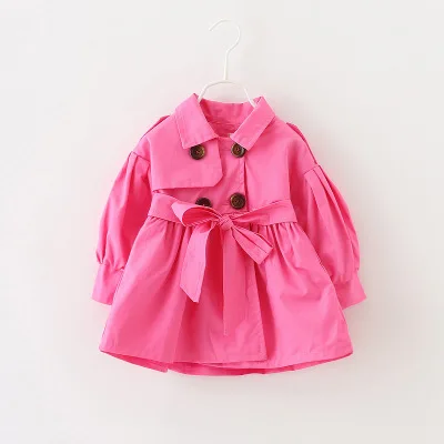 Girls Coat 2019 New Autumn Windbreaker Jacket Children's Clothing Flower Embroidery Hooded Baby | Детская одежда и обувь