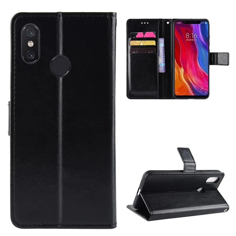Чехол Xiaomi Mi 8 чехол Mi8 Роскошный кошелек для телефона из искусственной кожи Xiomi