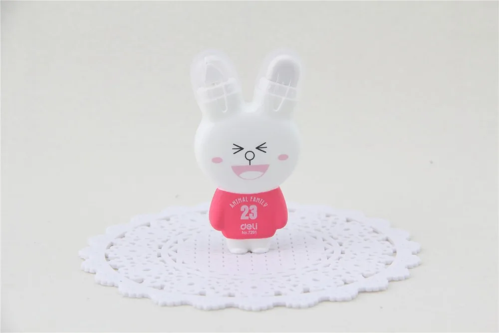 Kawaii канцелярский корректор лента мультфильм кролик коррекция лента фиксируется с двойным ластиком офисные школьные принадлежности коррекция жидкости