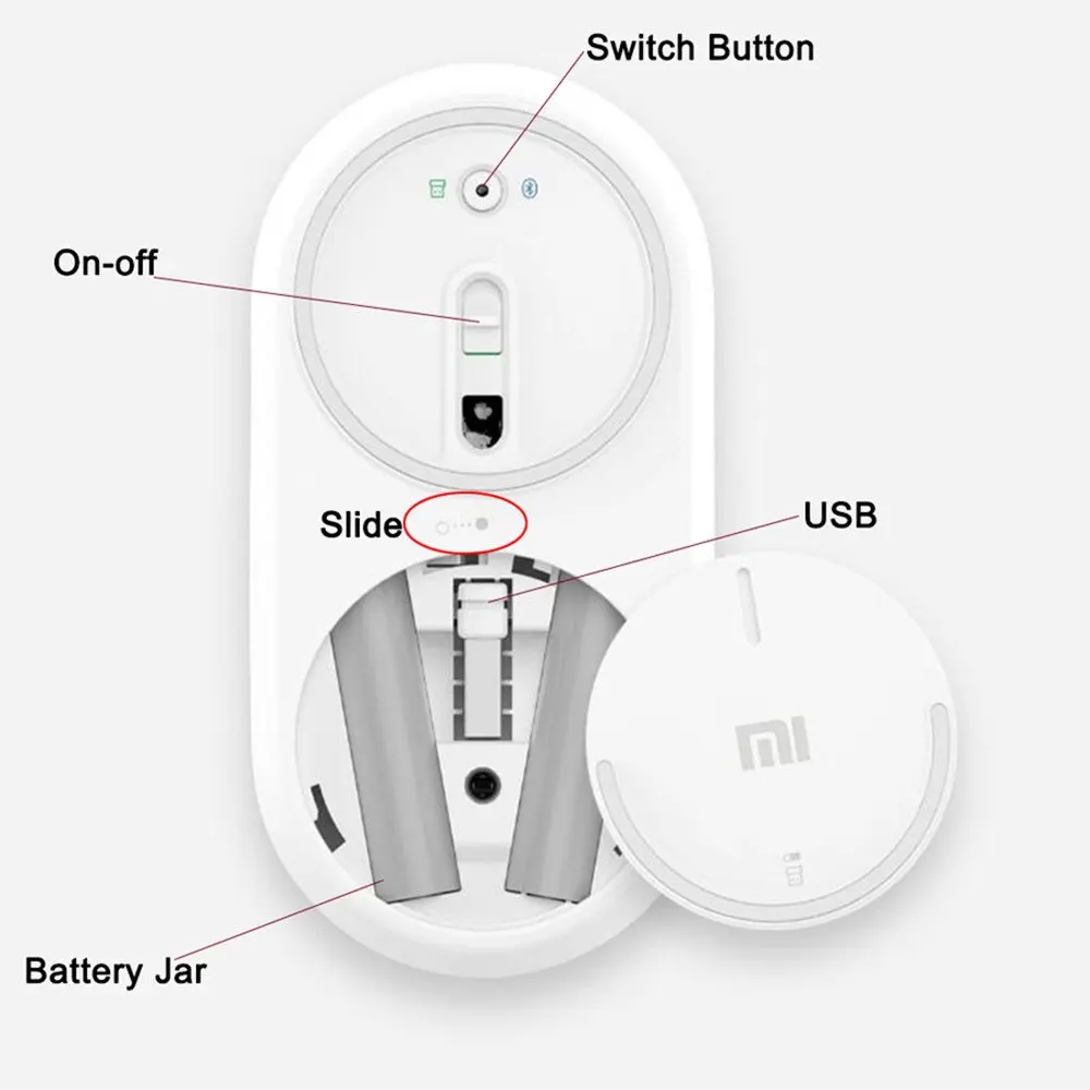 Оригинальная беспроводная мышь Xiaomi портативные игровые мыши Bluetooth Wi Fi офисные из
