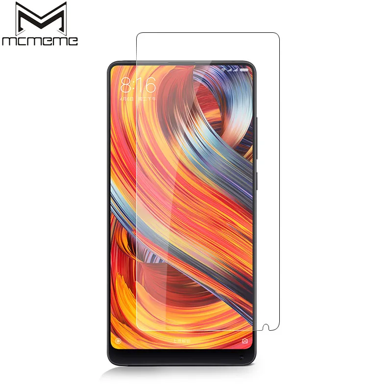 Закаленное стекло MCMEME для Xiaomi Mi Mix 2 Mix2 Защитная пленка экрана 9H 2.5D тонкая HD