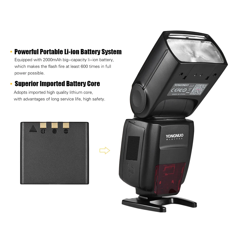 Yongnuo YN686EX-RT 2000mAh литий-ионный аккумулятор Speedlite GN60 2,4G беспроводной HSS 1/8000s ttl/M/мульти вспышка светильник YN686 для Canon DSLR