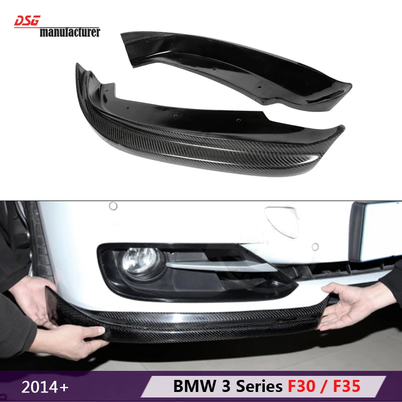 2014 + 316i 318d 320i 325d 328i 330d 325i углеродное волокно передний губной угловой спойлер с