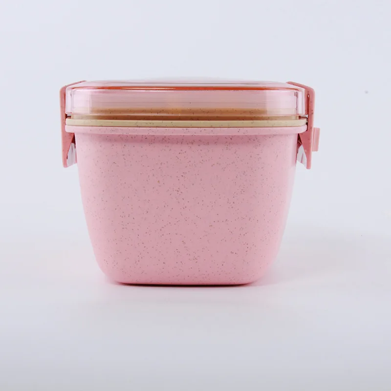 800 мл Пшеничная солома Студенческая коробка для завтрака двухслойные коробки