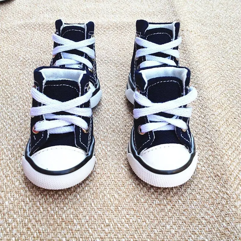 4 шт. джинсовая обувь для собак противоскользящие водонепроницаемые спортивные