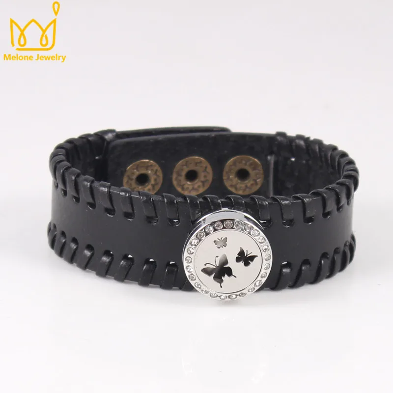 Браслет бабочка с кожаным ремешком|bangle bracelet|snap button banglesilver bangle charm bracelet |